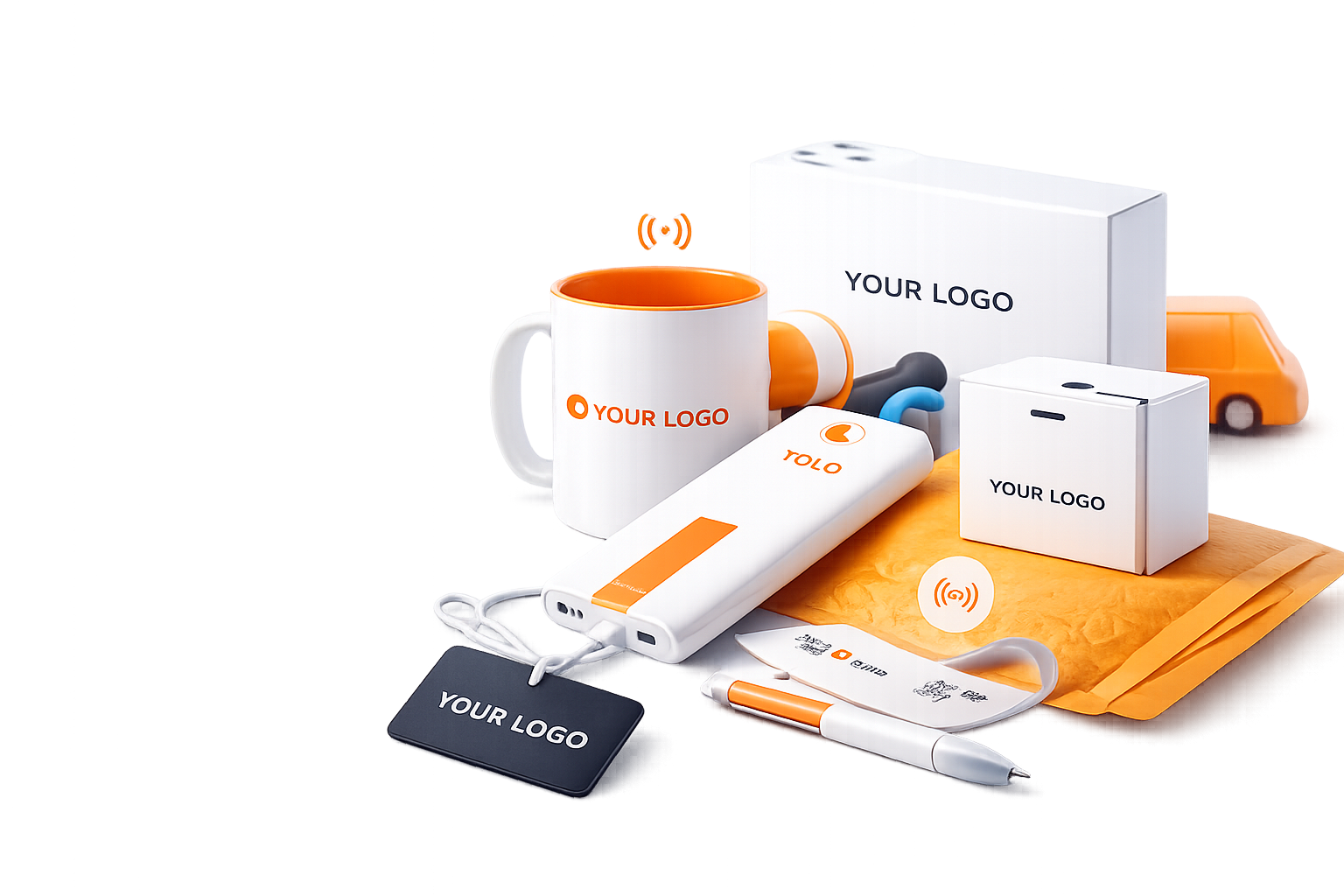 Werbegeschenke mit NFC-Technologie - Tassen, Powerbanks, Tags und mehr mit Ihrem Logo